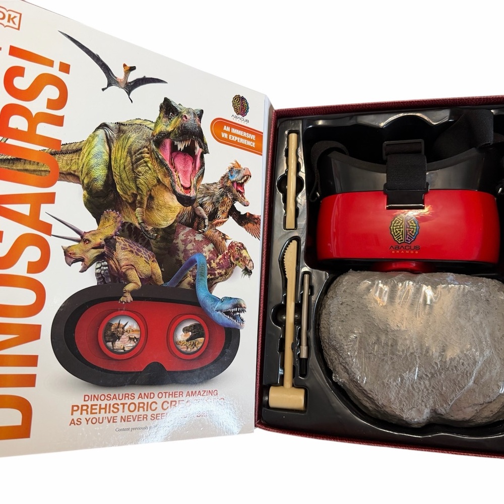 VR Dinosaurs Interactive STEM Set w/ Goggles Fossil Dig Kit Complete